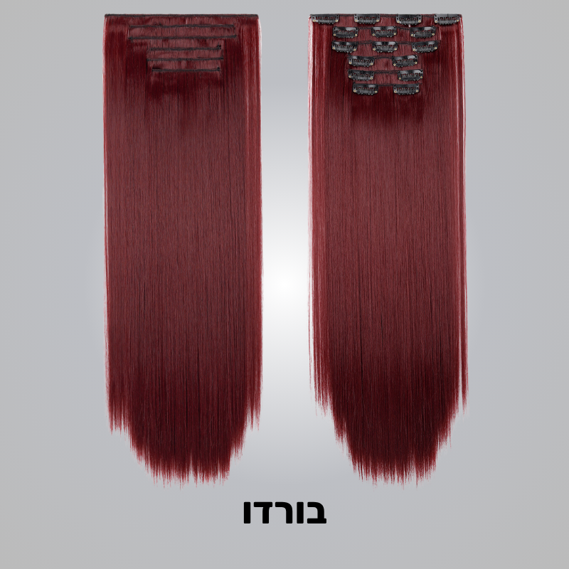 סט 6 חלקים תוספת שיער - קליפסים